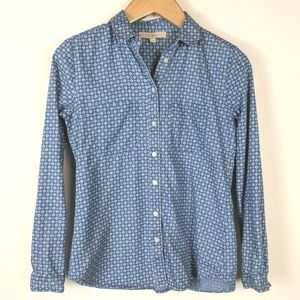 Loft | Chambray print button down S